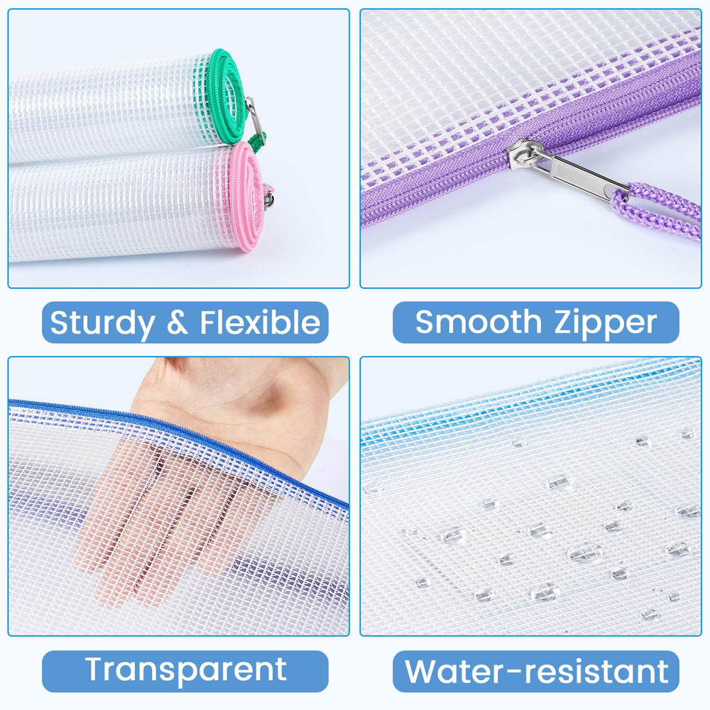 Sooez bag with label pocket for fast sorting and easy positioning of documents.