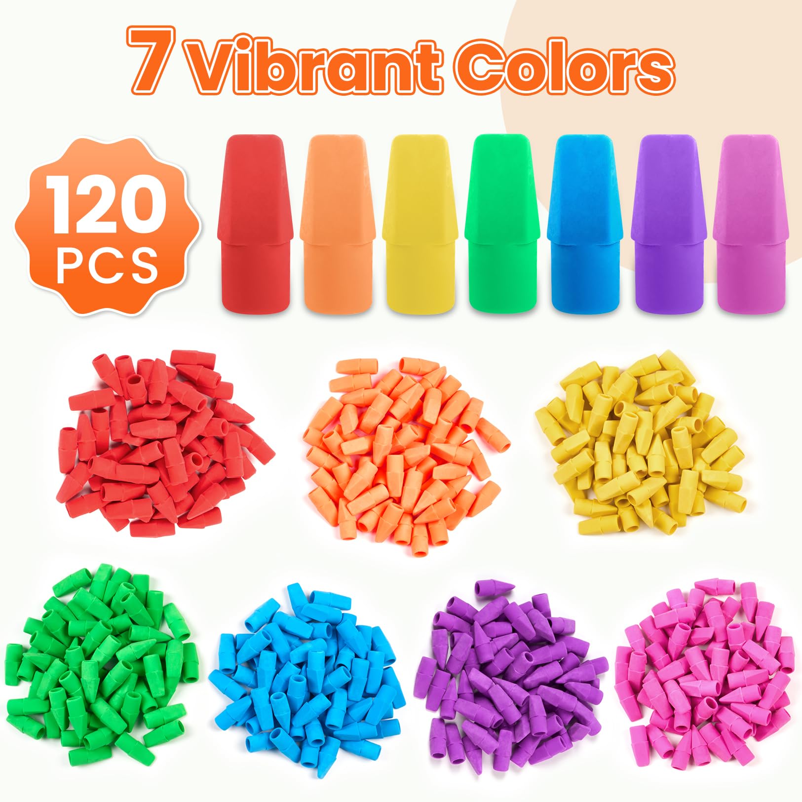 Sooez latex-free pencil eraser caps deliver smooth erasing.