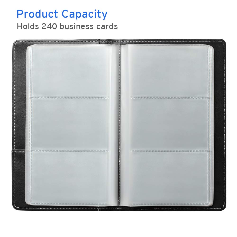 Sooez card book 240-card capacity spread highlights ample card storage