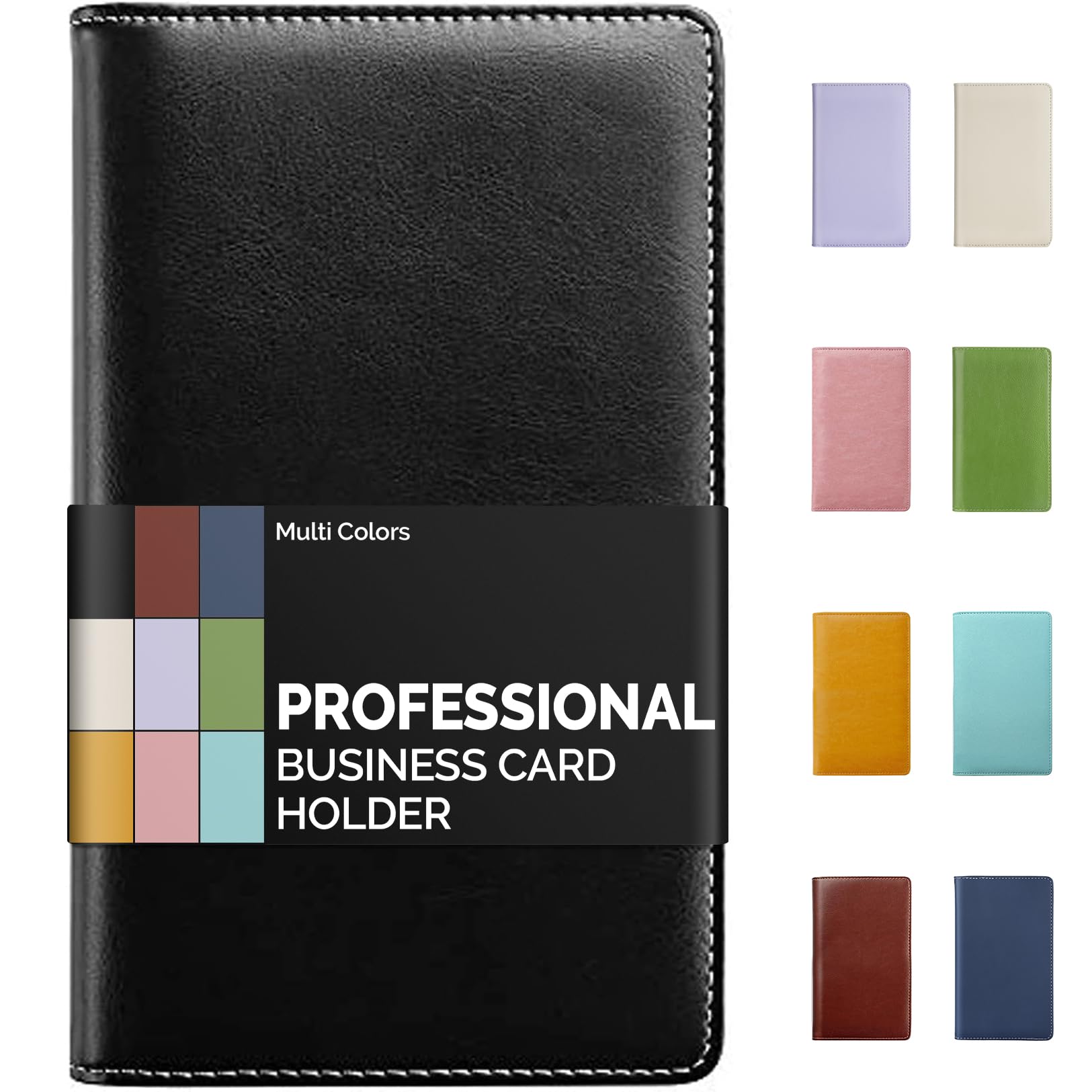 Sooez leather card book front cover presents a professional look for clients