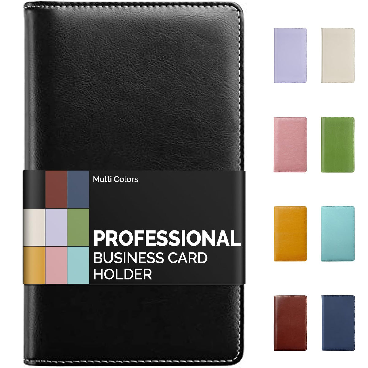 Sooez leather card book front cover presents a professional look for clients