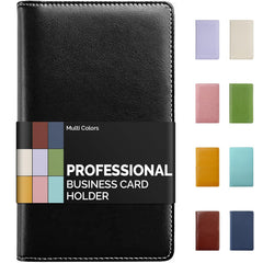 Sooez leather card book front cover presents a professional look for clients