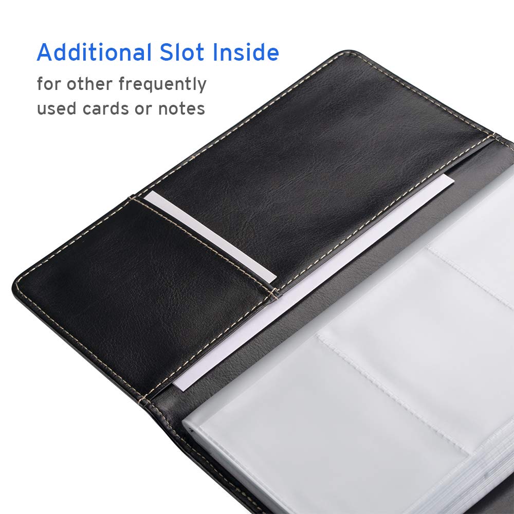Sooez PVC pocket sheets closeup enables clear card visibility