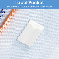 Sooez mesh pouch transparent see-through design helps identify contents quickly.