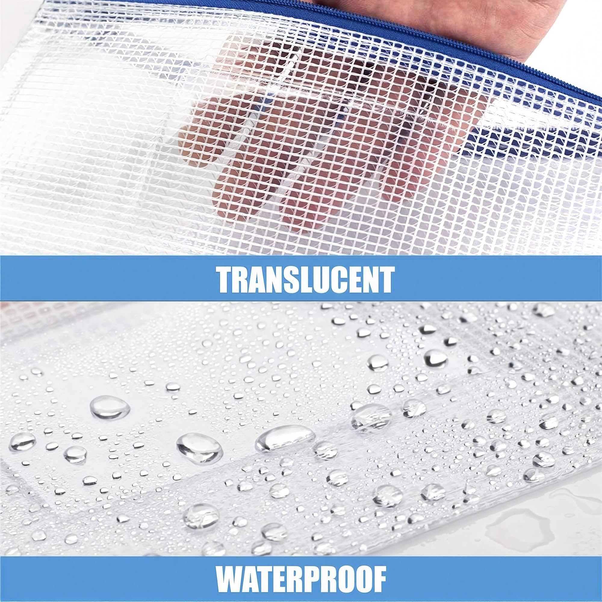Sooez mesh zipper pouches in color assortment