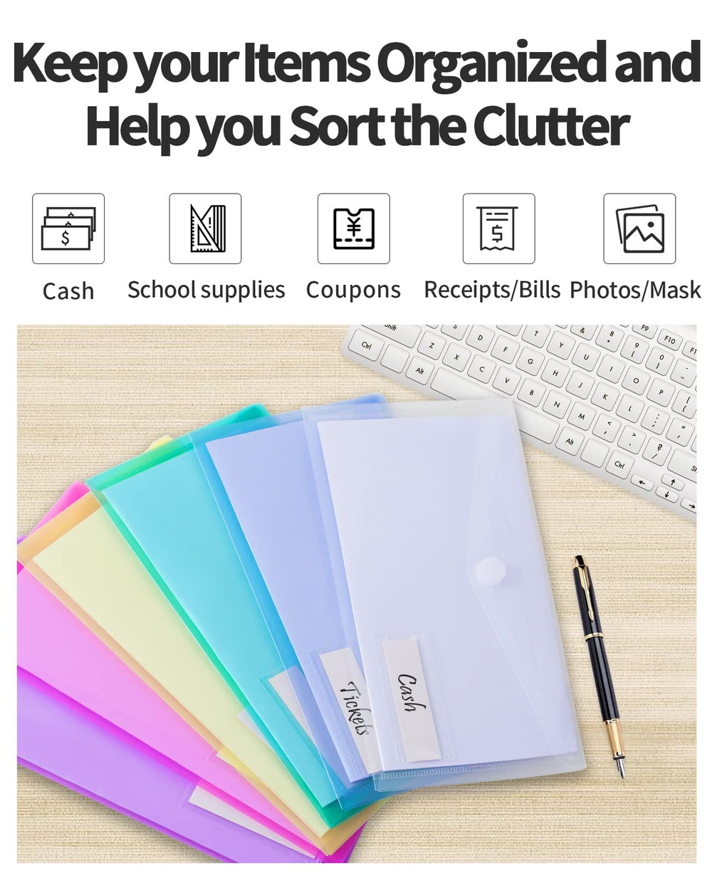 Sooez multipurpose office and school supplies for versatile storage.