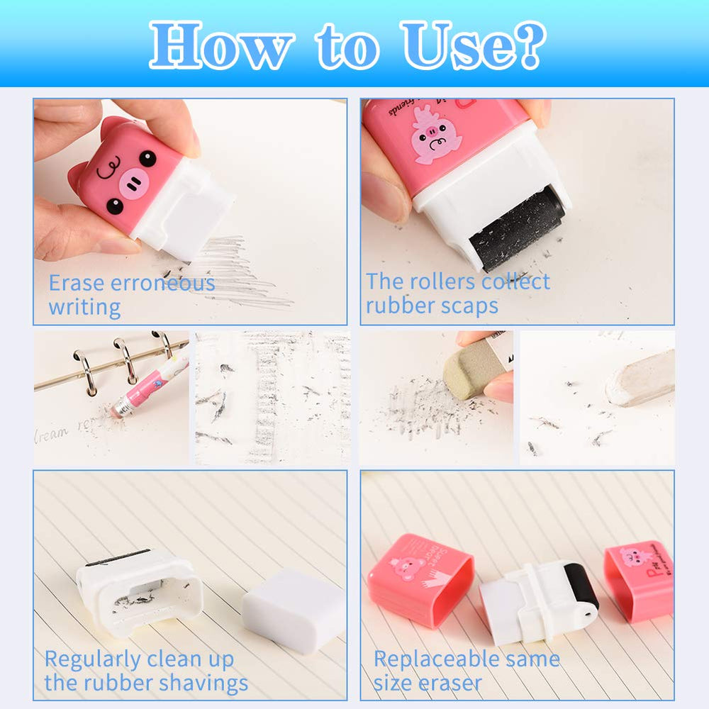 Sooez roller eraser bear style for durable daily use at school.