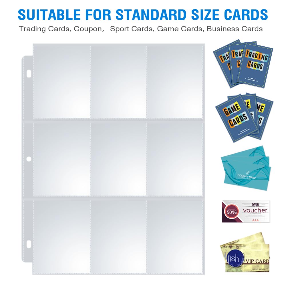 Sooez top-loading archival sleeves protect cards while keeping them visible.
