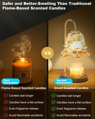 SooFoo wooden base and flower-shaped shade create a warm glow.