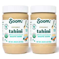 Soom Tahini organic roasted sesame seeds jar for rich hummus