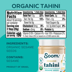 Soom Tahini silky smooth paste perfect for effortless mixing