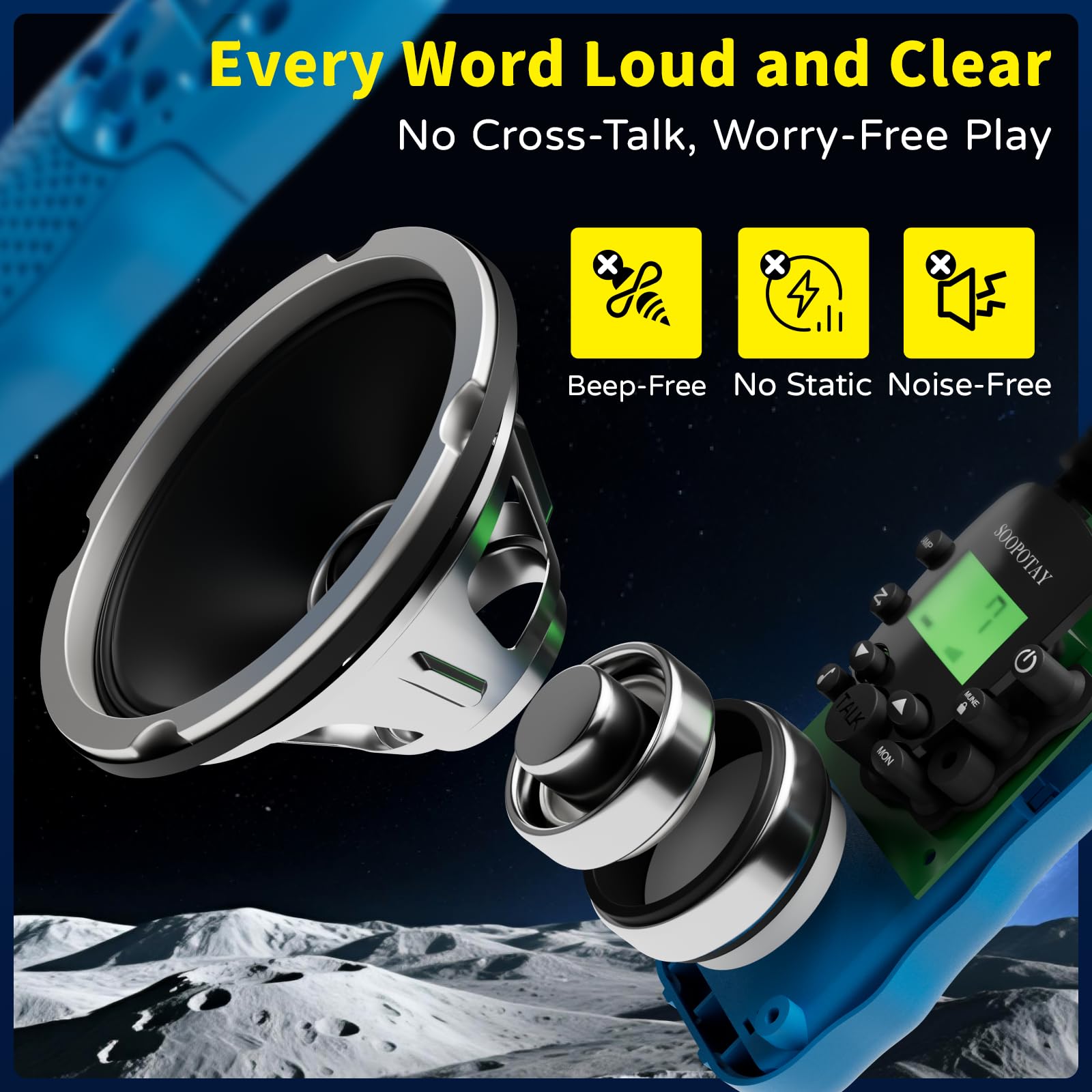 Soopotay walkie talkies feature keypad lock for uninterrupted playtime