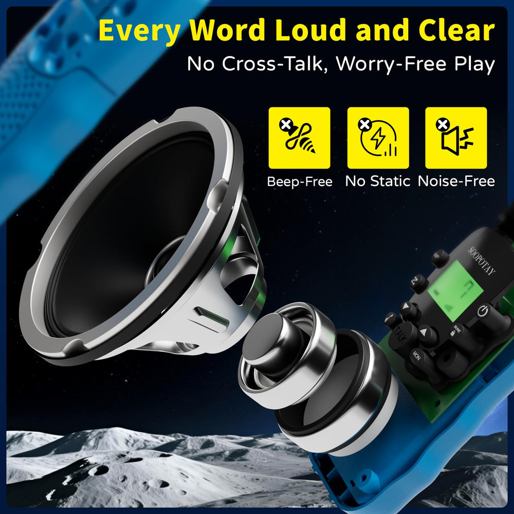 Soopotay walkie talkies feature keypad lock for uninterrupted playtime