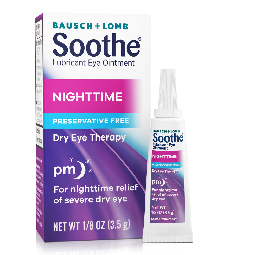 Soothe preservative-free eye ointment for nighttime moisture and relief.