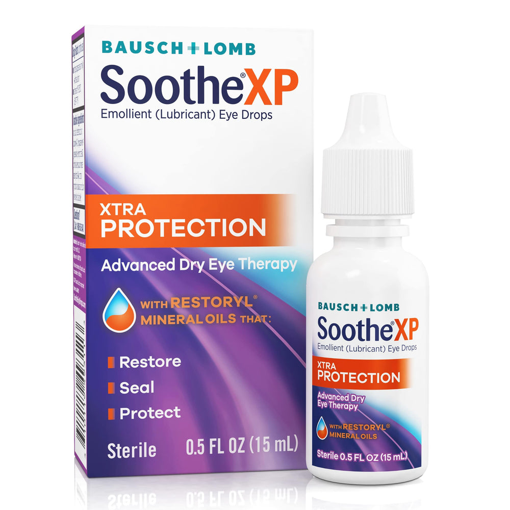 Soothe XP Eye Drops bottle pour demonstrates quick moisture delivery