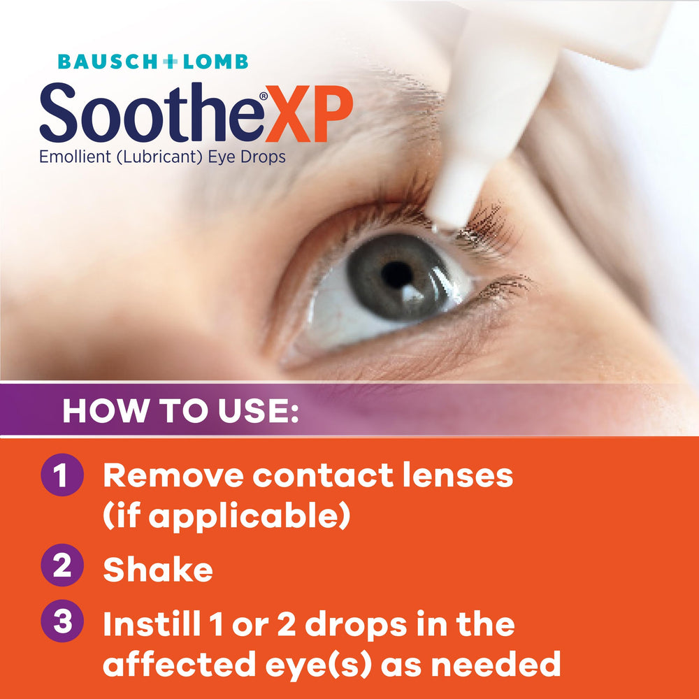 Soothe XP Eye Drops assist meibomian-gland function for evaporative dryness support