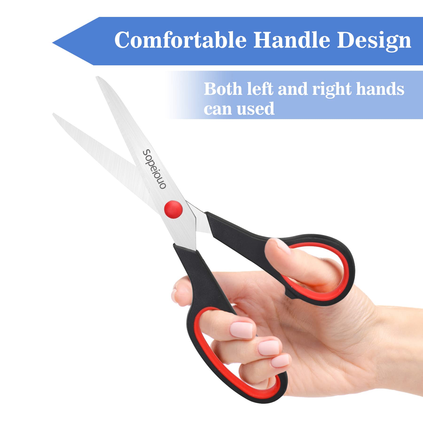 Sopeiouo ultra sharp stainless steel blades stay precise through craft tasks.