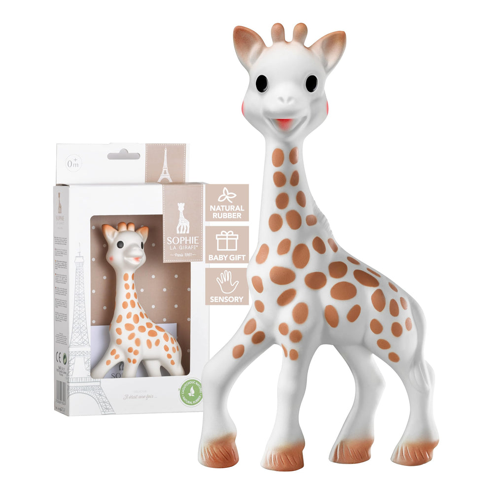 Sophie la Girafe with Authenticator QR for verified quality and history.