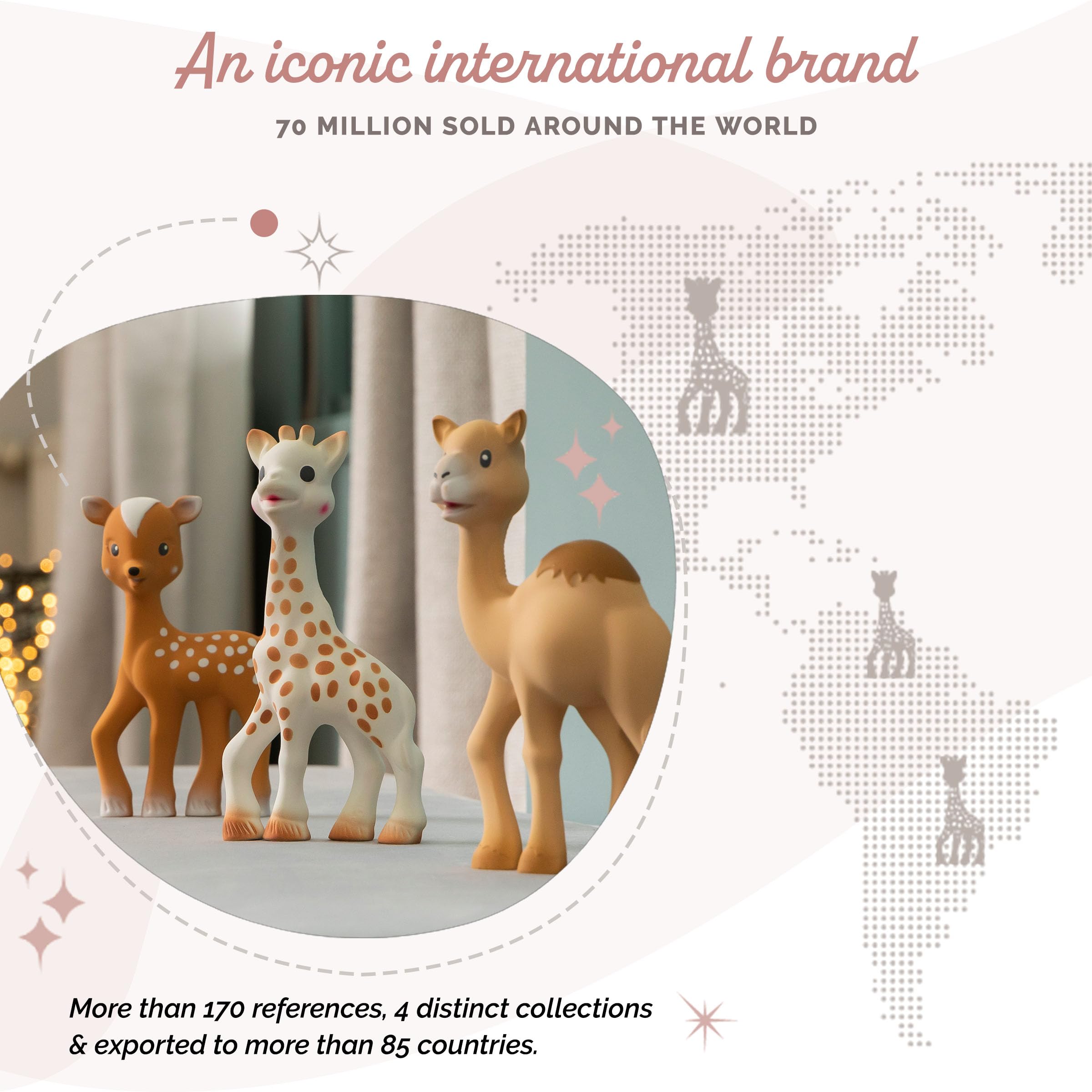 Sophie la girafe Fanfan teether easy-grip handle for tiny hands.