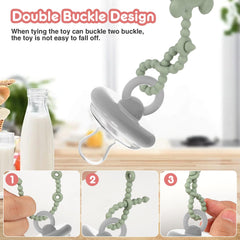 Sopkdey toy straps pacifier clip in dark blue for quick access.