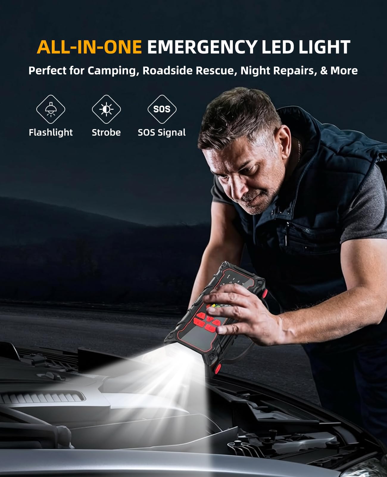 Soramir 5000A jump starter rugged ABS shell