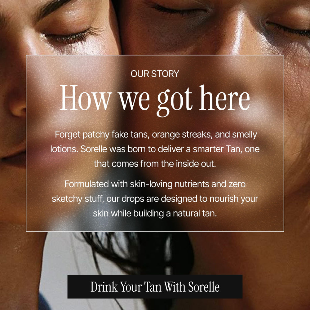 Sorelle Beauty dermatologist-developed formula badge signals credible skin health know-how.