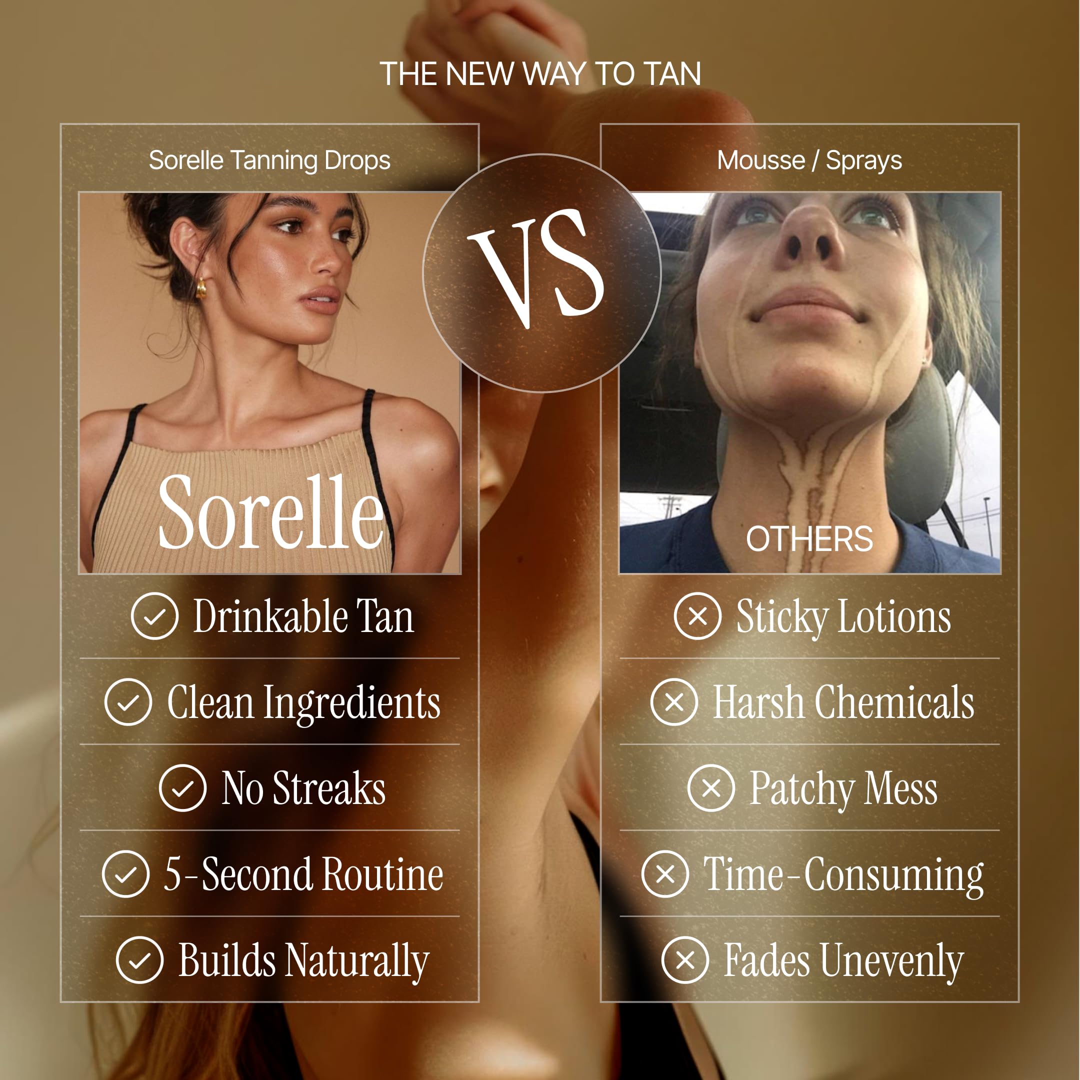 Ingredient label highlights 100% natural vegan formula for skin-friendly support.