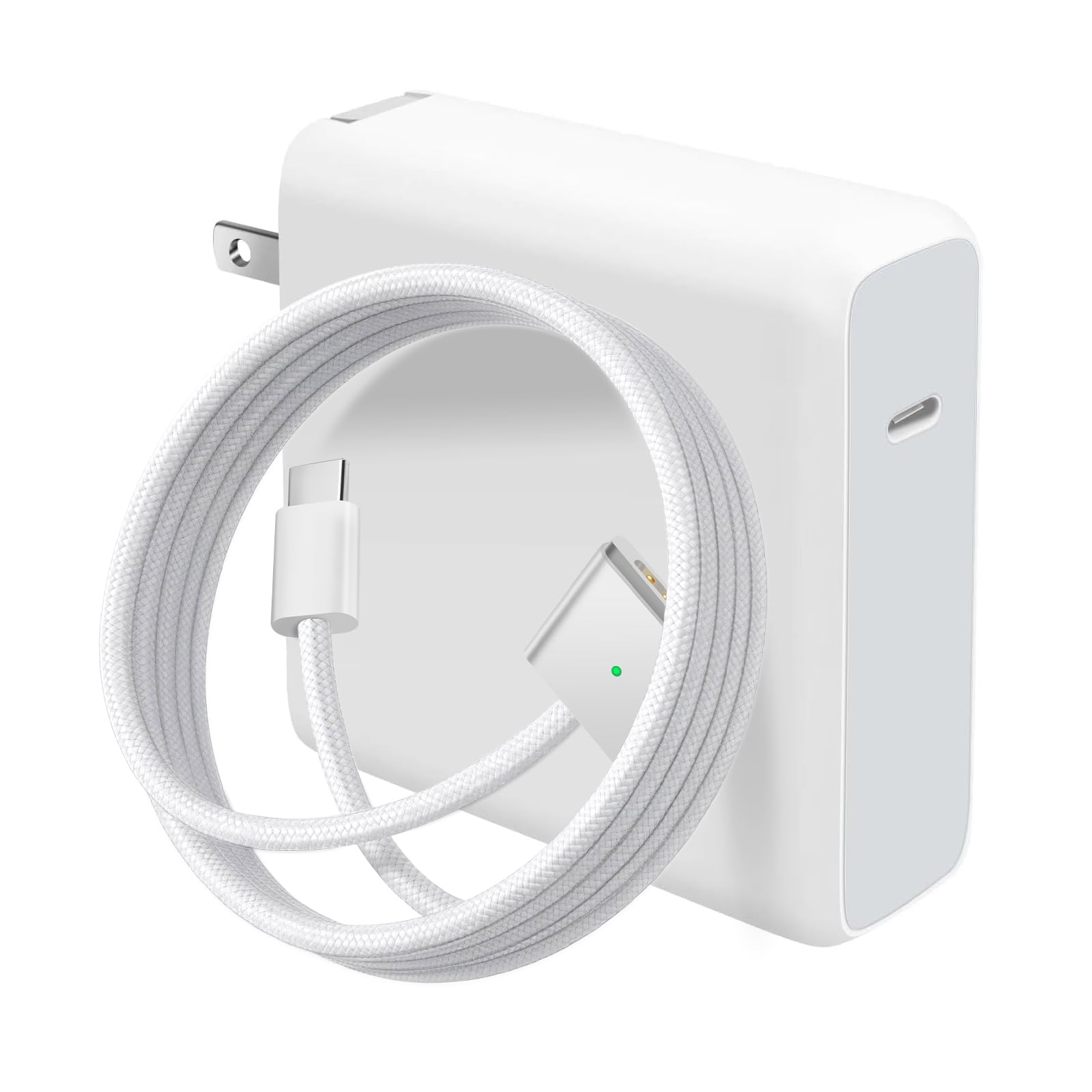 SorsnA 96W USB-C charger front view powering a MacBook for fast charging
