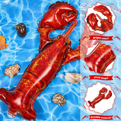 Sosation lobster balloon close-up showing metallic sheen for decor