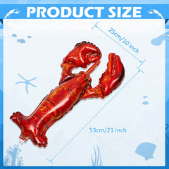 Sosation lobster balloon side view for festive setup