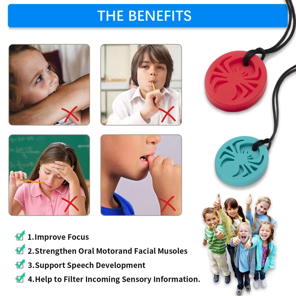 SOSKYGELO Spider Sensory Necklaces color variety for daily use.