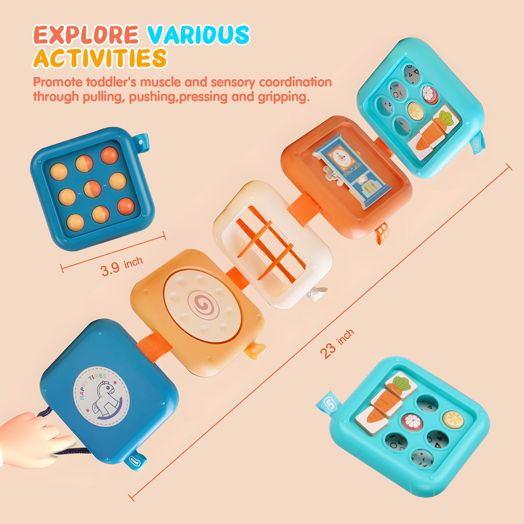 SOSUSHOE Busy Board clock puzzle for early time awareness on trips.