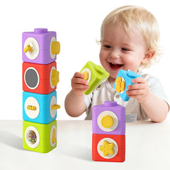 SOSUSHOE Montessori cube supports color recognition and stacking for toddlers.