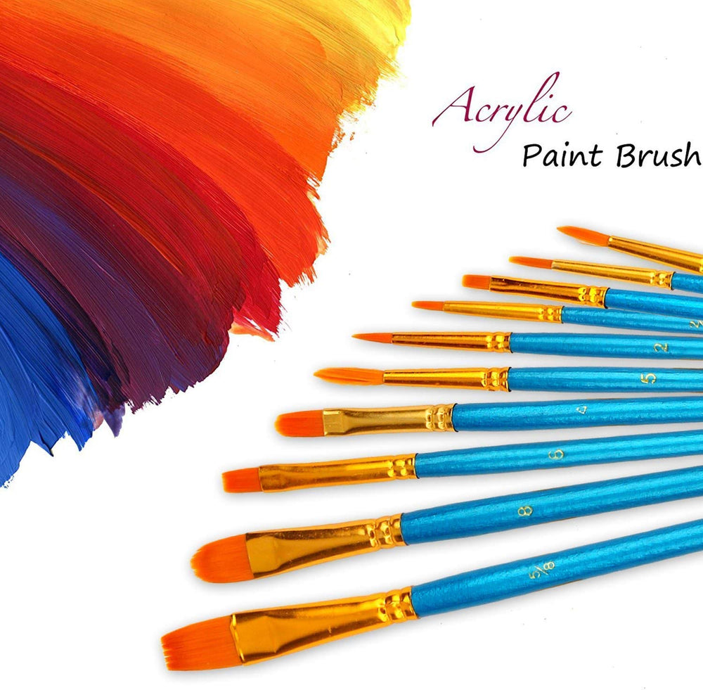Soucolor brushes suited for body, nail, and face painting.