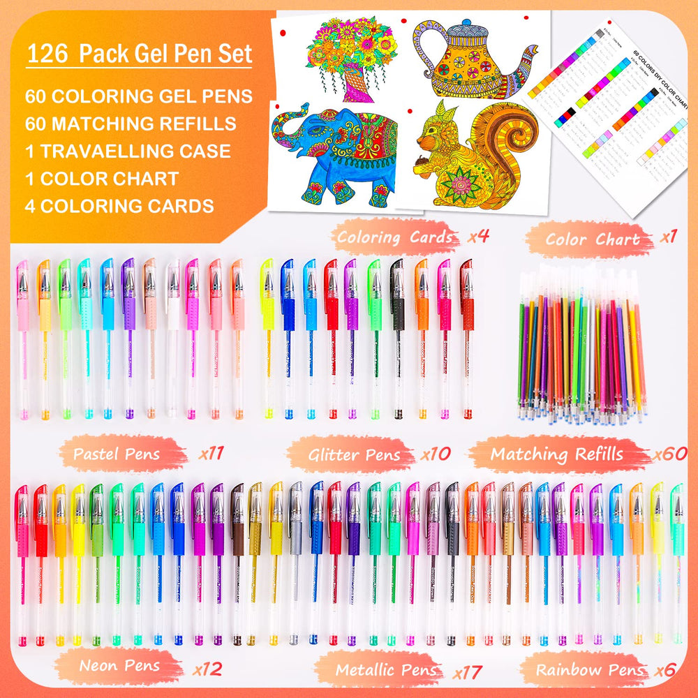 Soucolor glitter gel pens close-up ideal for festive scrapbooks