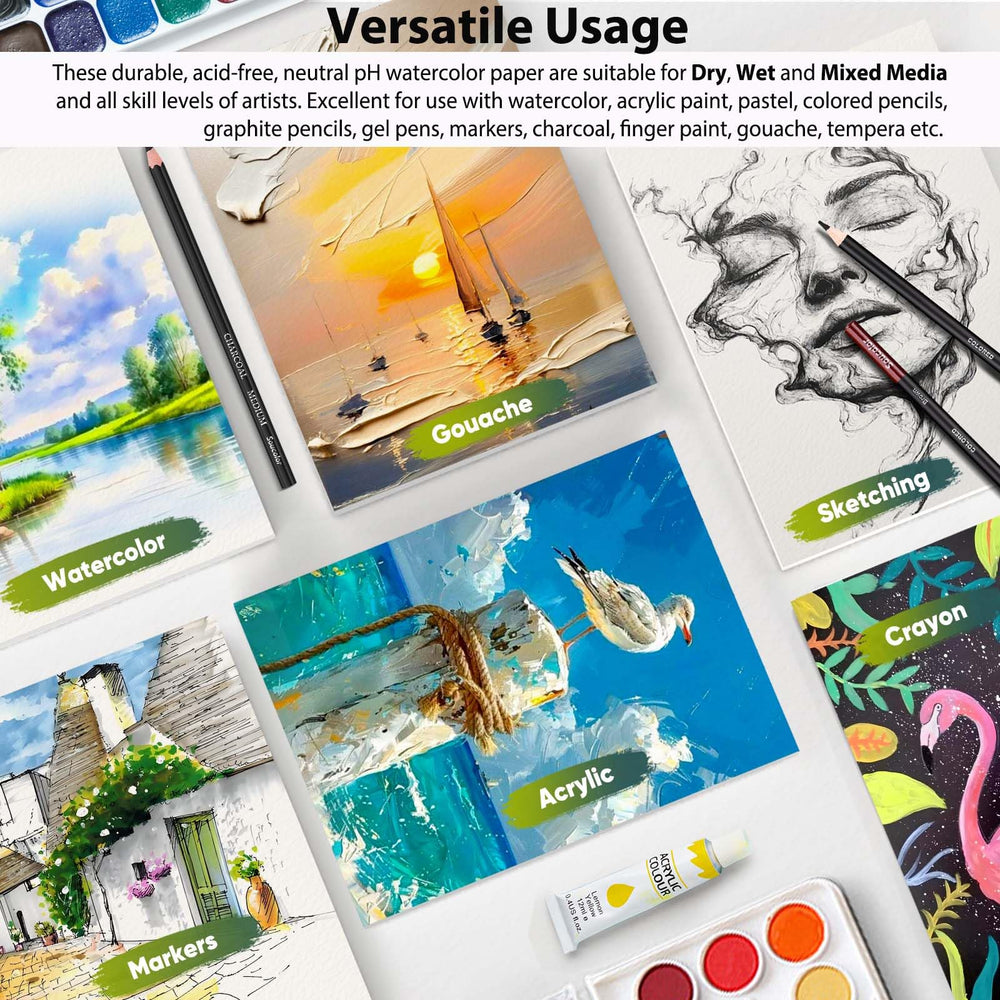 Soucolor 9x12 tear-resistant binding enables easy sharing of finished pieces.