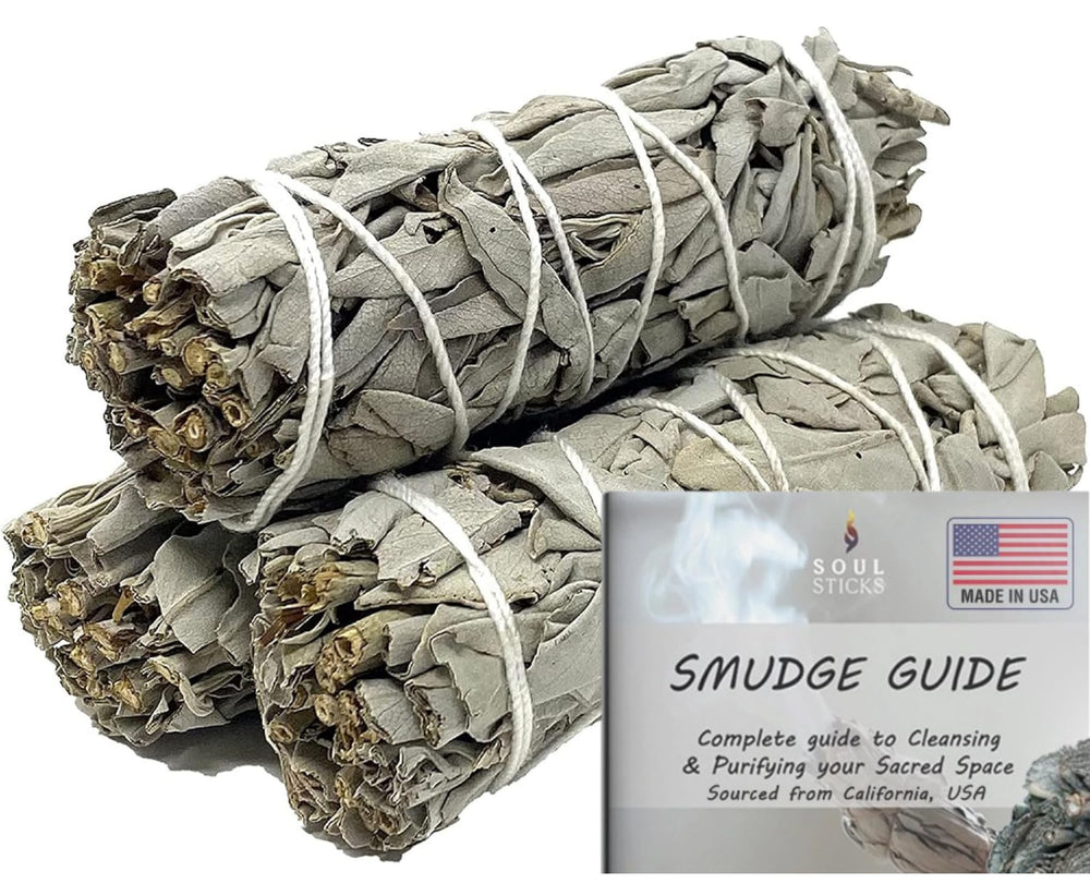 Soul Sticks white sage smudge sticks 4 inch pack for home cleansing and ritual ambiance.