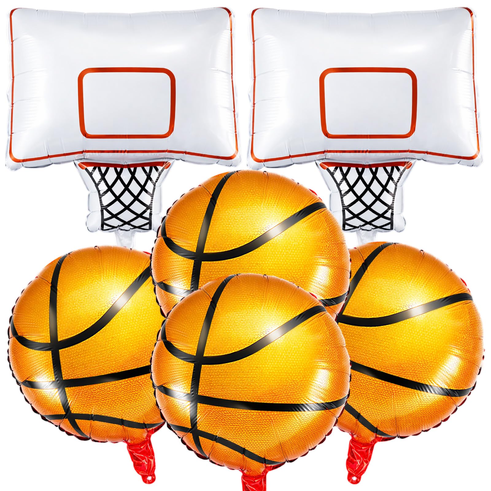 Soulchen orange 18-inch basketball balloon as a centerpiece for sports parties