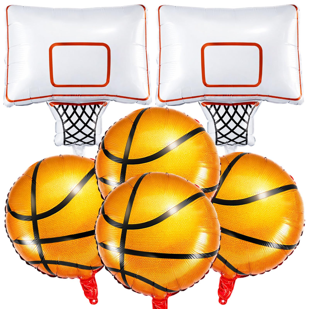 Soulchen orange 18-inch basketball balloon as a centerpiece for sports parties