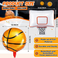 Soulchen 18-inch basketball balloon side view adds height to venue decor