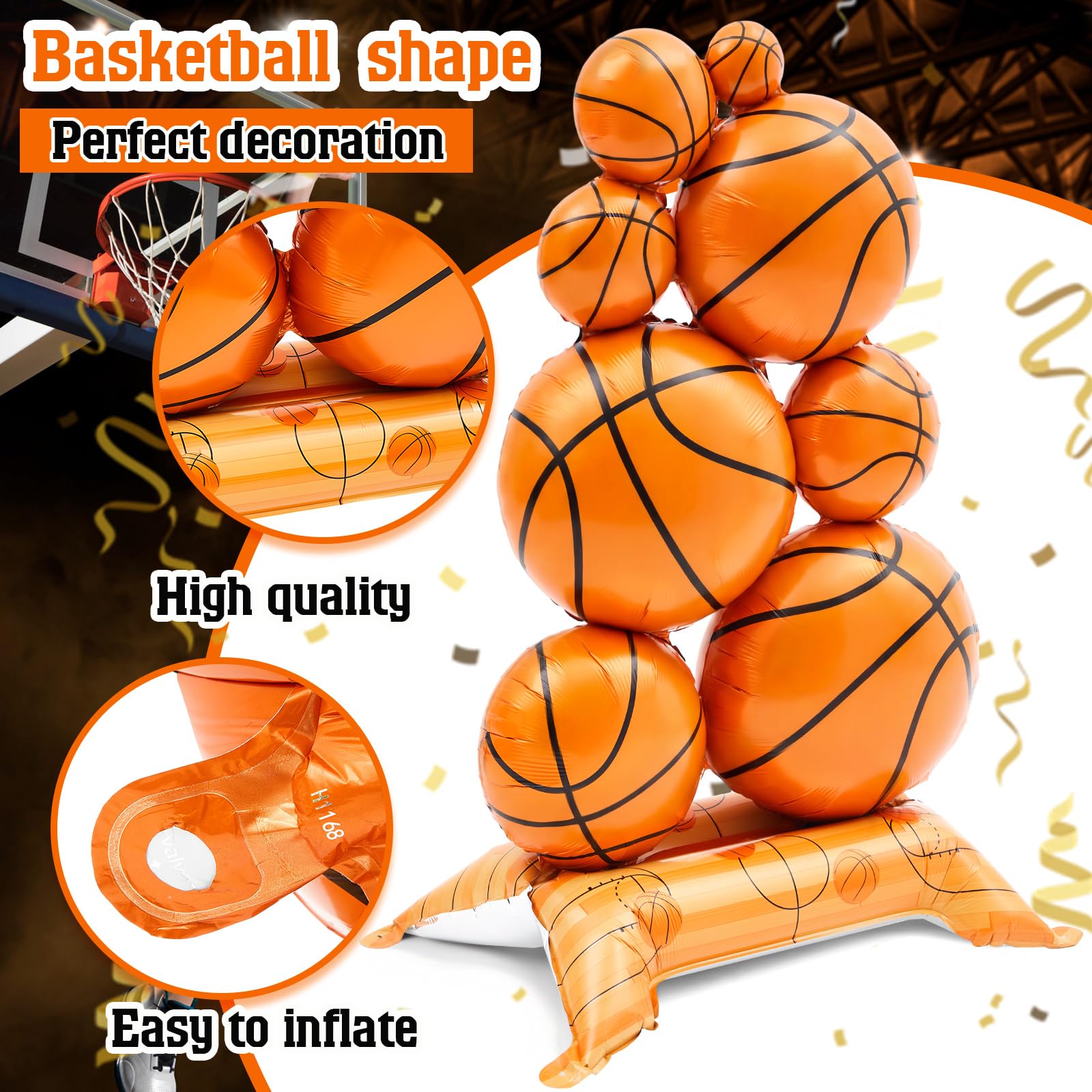 Soulchen foil balloon with stand creates dramatic centerpieces for events.