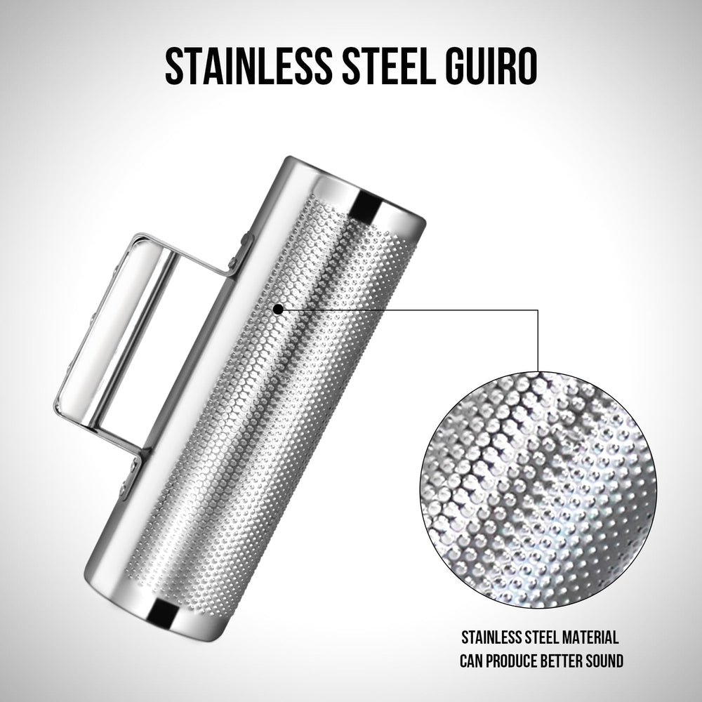 Soulmate Guiro side-handle design offers stable, comfortable grip.
