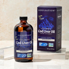 SOULSATION cod liver oil lemon pour highlights convenient serving and omega-3 intake