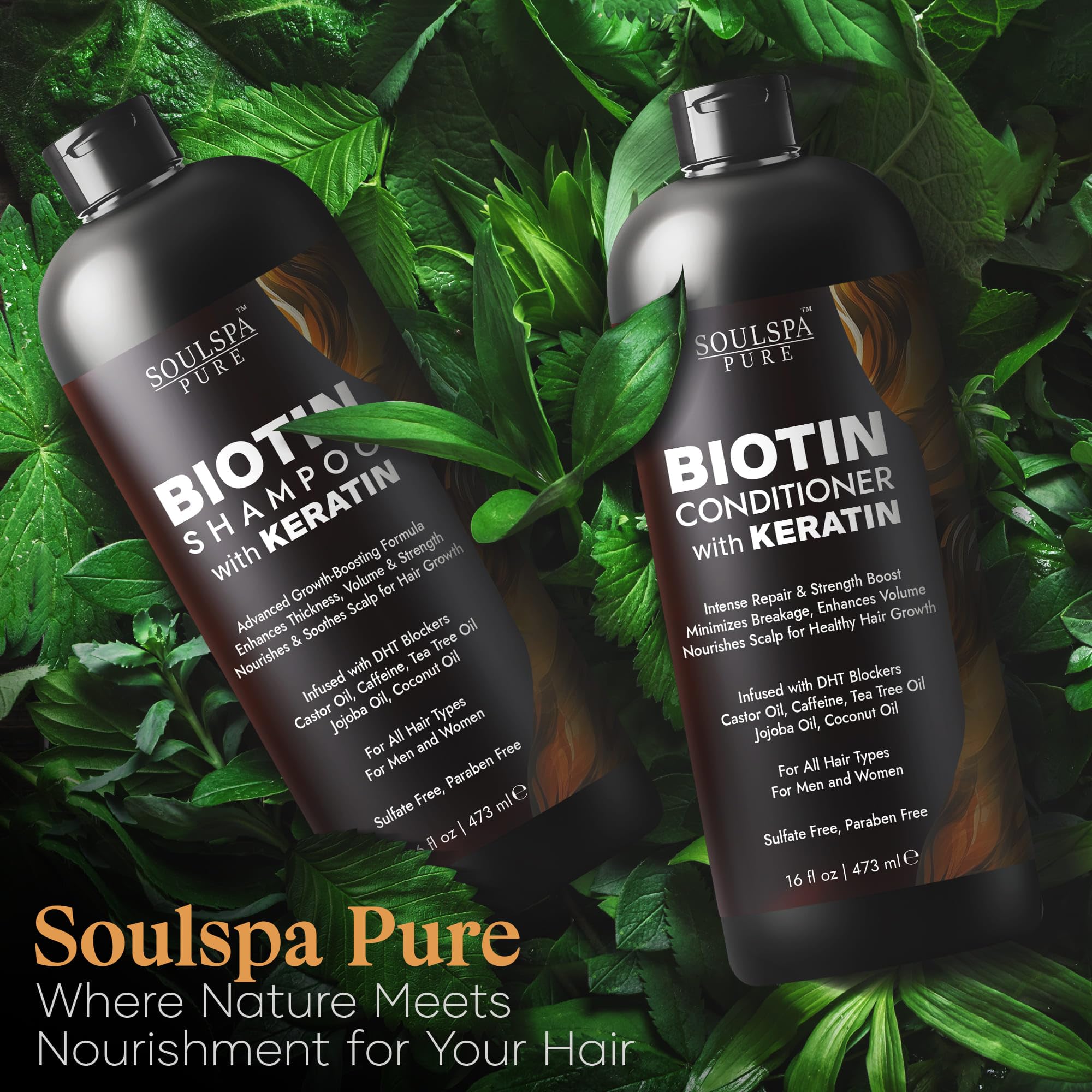 SoulSpa Pure packaging side view of the product line
