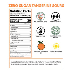 Sour Drops Tangerine candies with tangy exterior and sweet center.