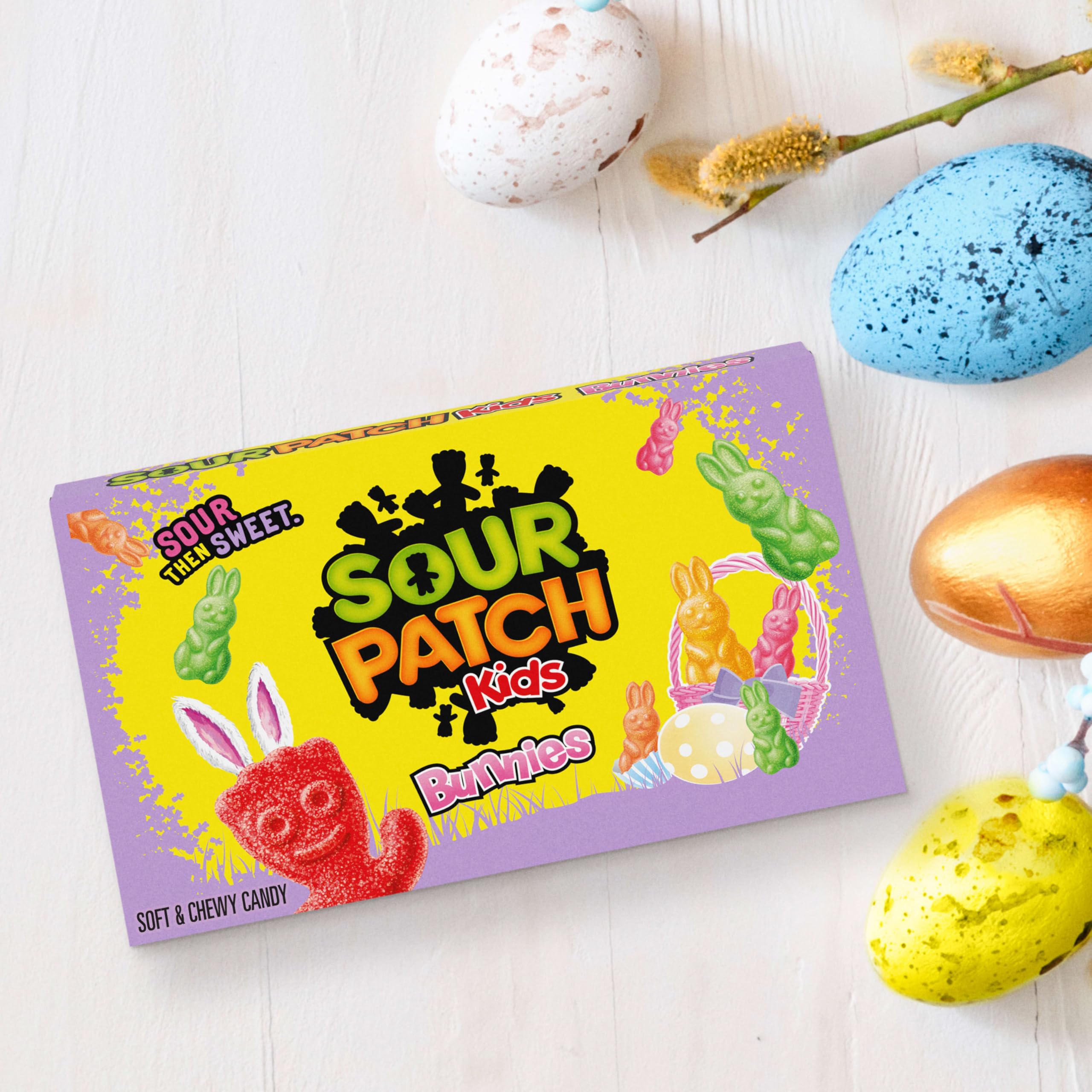 Fat-free Sour Patch Kids Bunnies suitable for lighter treats.
