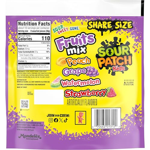 Sour Patch Kids Fruits Mix grape candies for movie nights