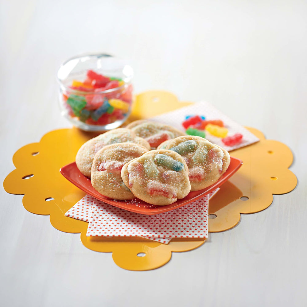 Sour Patch Kids holiday candy scene, festive treat for celebrations.