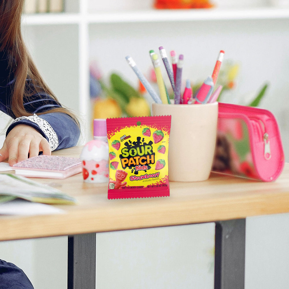 Sour Patch Kids packaging label communicates flavor and freshness