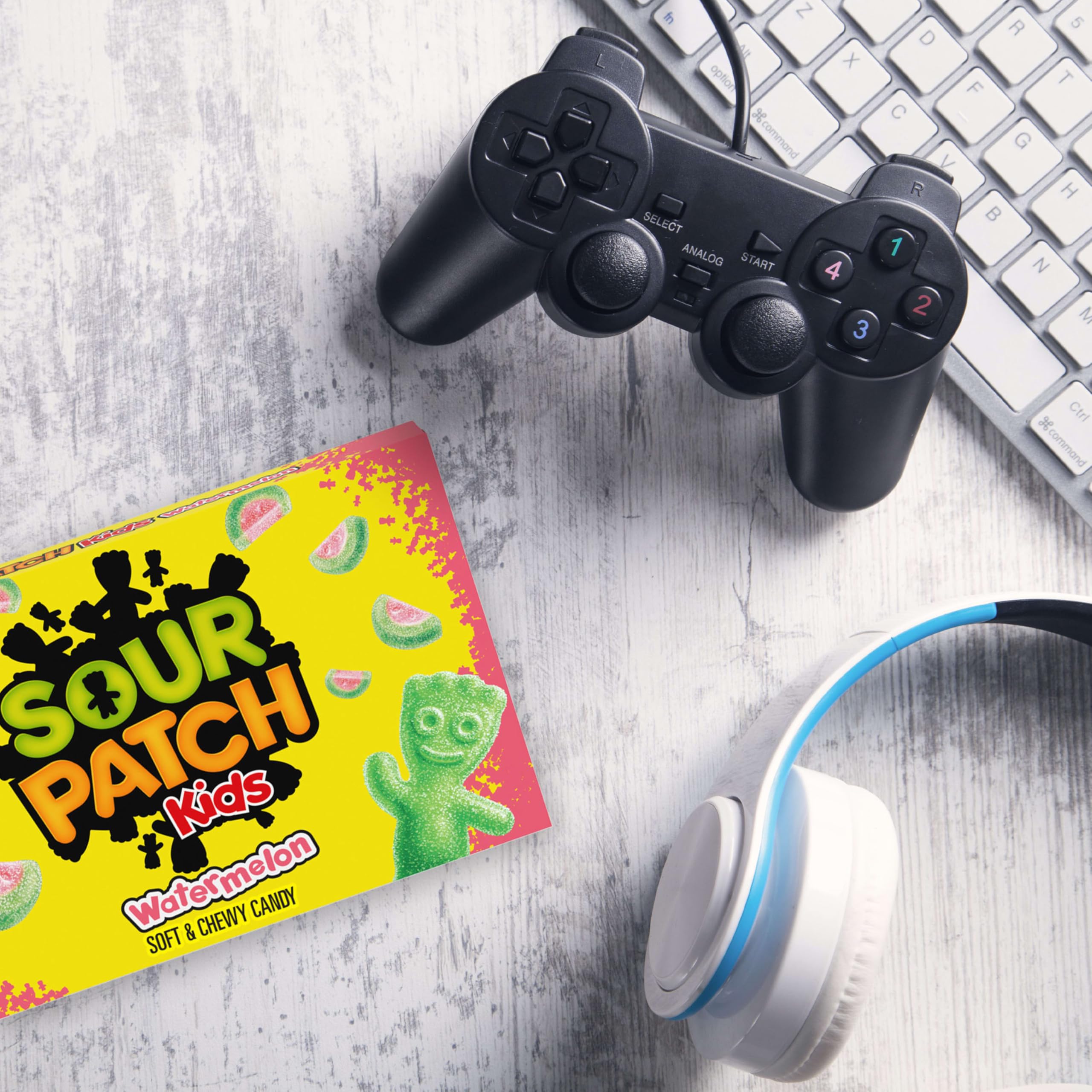 SOUR PATCH KIDS variety pack box, front view, bulk candy for gatherings